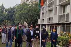 The Principal Resident Commissioner, Government of West Bengal unfurled the flag on the solemn occasion of the 73rd Republic Day at the Banga Bhawan at Hailey Road and Bangla bhawan at Chanakyapuri, New Delhi.